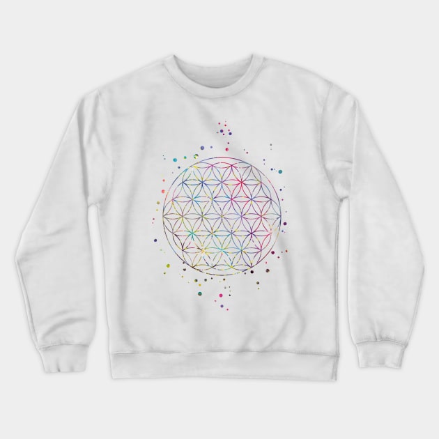 Flower of Life Crewneck Sweatshirt by RosaliArt